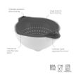 Picture of Soak & Strain Colander 5 QT Charcoal