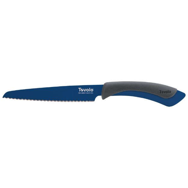 Picture of Comfort Grip Serrated Utility Knife 5" Indigo