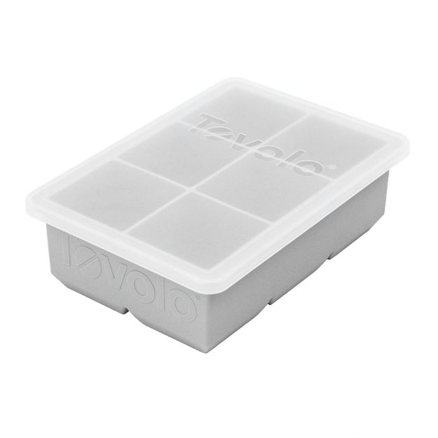 Picture of King Cube Ice Tray w/Lid Oyster Gray