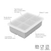 Picture of King Cube Ice Tray w/Lid Oyster Gray