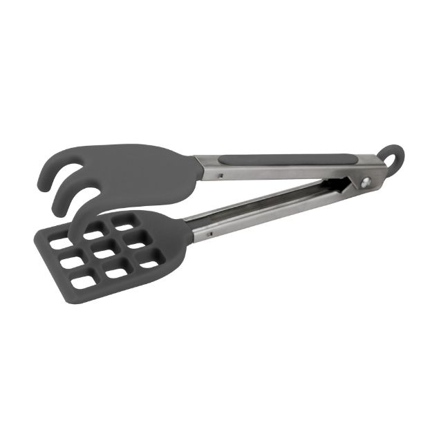 Picture of Mini Silicone Waffle Tongs - Charcoal