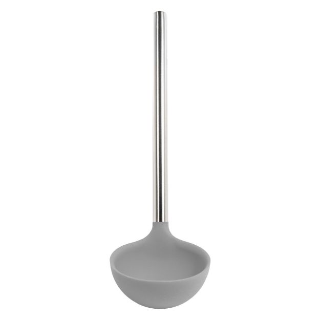 Picture of Silicone Ladle with Stainless Steel Handle - Oyster Gray