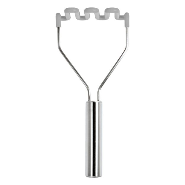 Picture of Silicone Potato Masher with Stainless Steel Handle - Oyster Gray