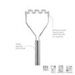 Picture of Silicone Potato Masher with Stainless Steel Handle - Oyster Gray