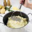 Picture of Silicone Potato Masher with Stainless Steel Handle - Oyster Gray