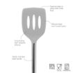 Picture of Silicone Slotted Turner with Stainless Steel Handle - Oyster Gray