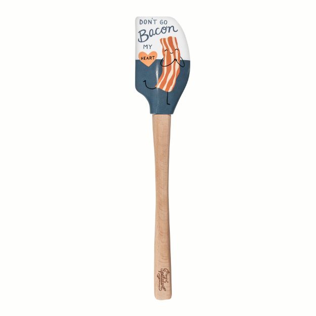 Picture of Spatulart® Wood Handled Spatula - Bacon My Heart / If I Fried