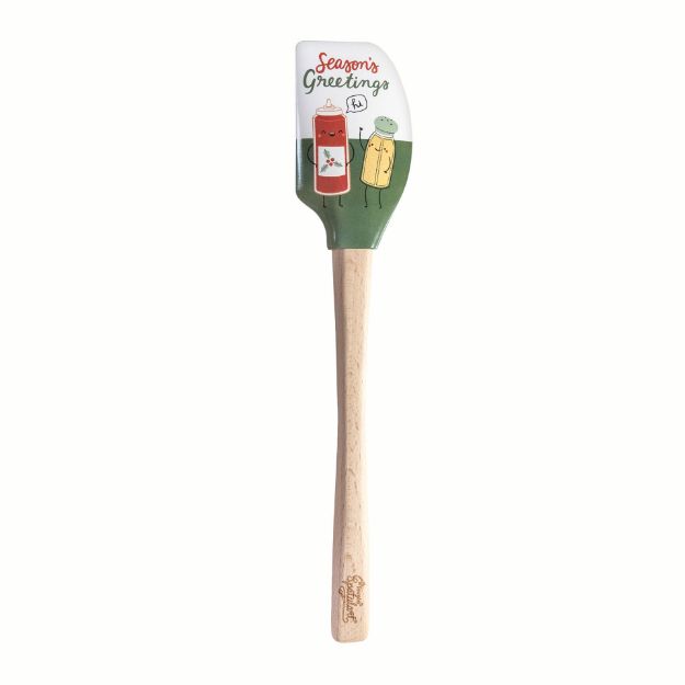 Picture of Spatulart® Wood Handled Spatula - Season's Greetings