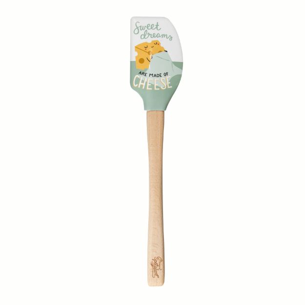 Picture of Spatulart® Wood Handled Spatula - Sweet Dreams/Diss A Brie