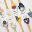 Picture of Spatulart® Wood Handled Spatula - Sweet Dreams/Diss A Brie