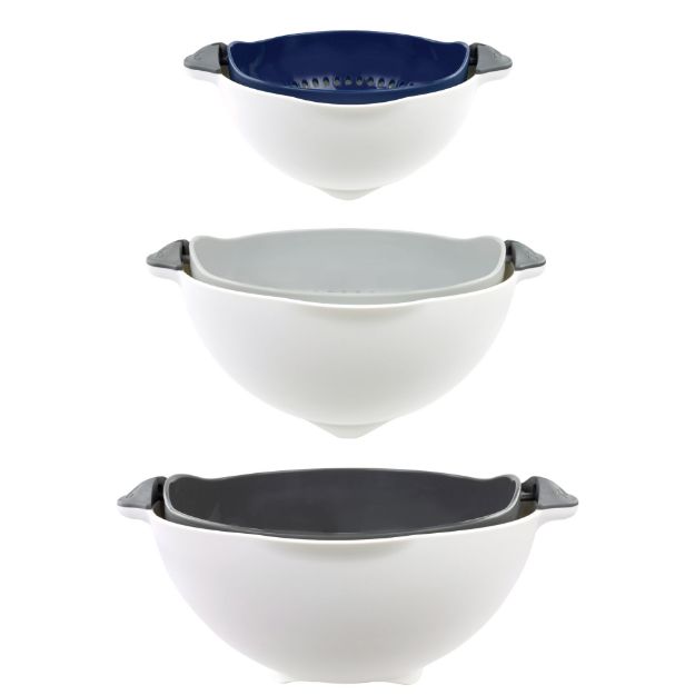 Picture of Soak N Strain Colander S/6 Assorted Colors