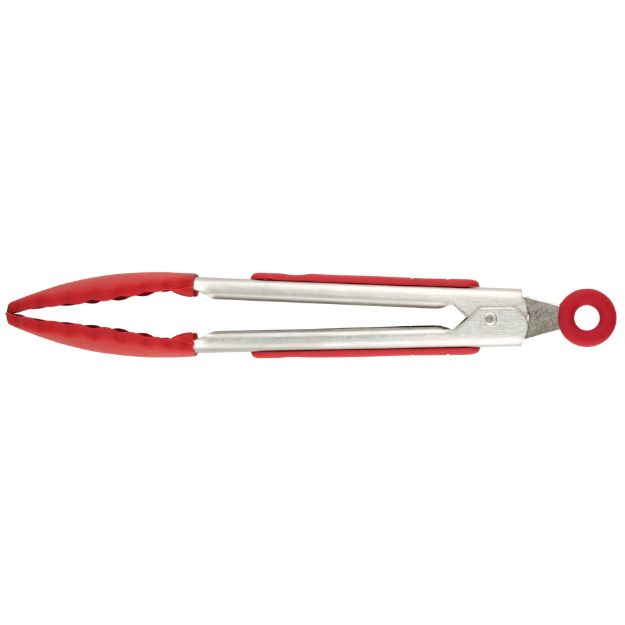 Picture of Mini Silicone Tongs with Stainless Steel Handles - Cayenne