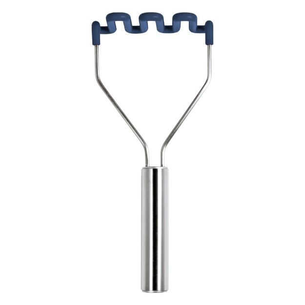 Picture of Silicone Potato Masher with Stainless Steel Handle - Deep Indigo