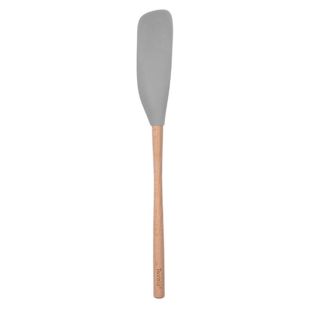 Picture of Flex-Core® Wood Handled Jar Scraper Spatula - Oyster Gray