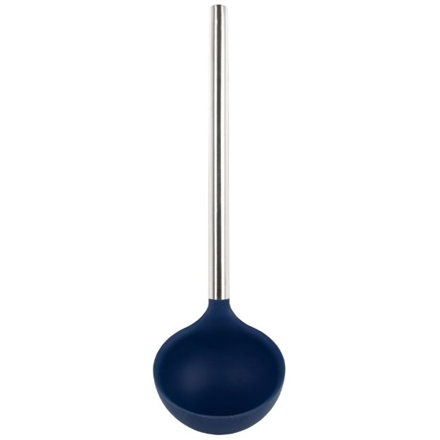 Picture of Silicone Ladle with Stainless Steel Handle - Deep Indigo