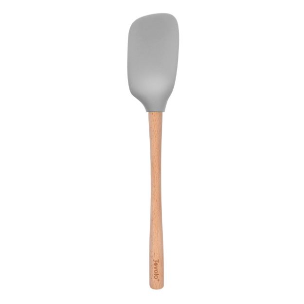 Picture of Flex-Core® Wood Handled Spoonula with Silicone Head - Oyster Gray