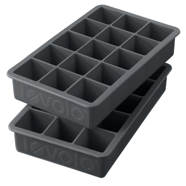 Picture of Perfect Cube Ice Trays S/2 Charcoal