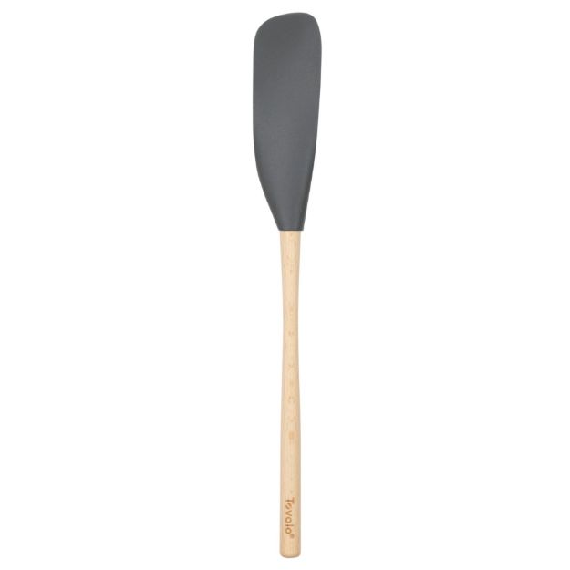 Picture of Flex-Core® Wood Handled Jar Scraper Spatula - Charcoal