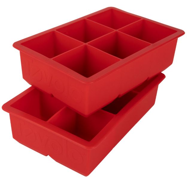 Picture of King Cube Ice Trays S/2 Candy Apple Red