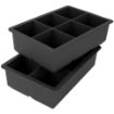 Picture of King Cube Ice Trays S/2 Charcoal