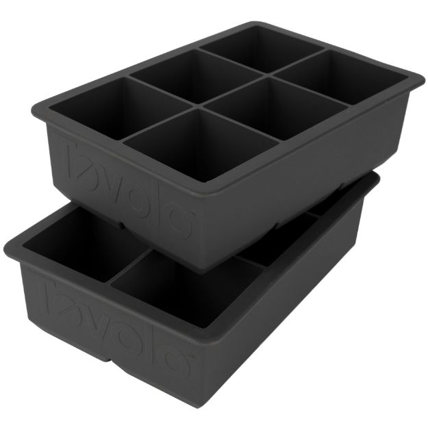 Picture of King Cube Ice Trays S/2 Charcoal