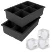 Picture of King Cube Ice Trays S/2 Charcoal