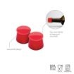 Picture of Silicone Wine Caps S/2 Candy Apple Red