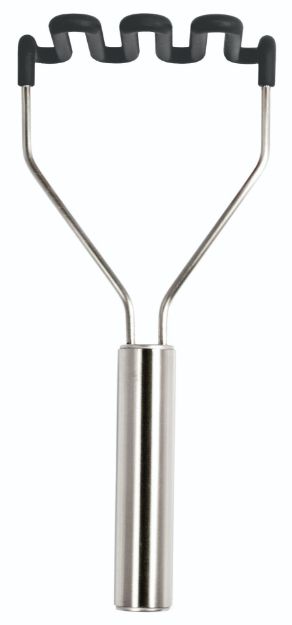 Picture of Silicone Potato Masher with Stainless Steel Handle - Charcoal