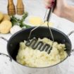 Picture of Silicone Potato Masher with Stainless Steel Handle - Charcoal