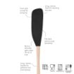 Picture of Flex-Core® Wood Handled Jar Scraper Spatula - Black