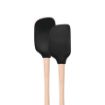 Picture of Flex-Core® Wood Handled Mini Spatula & Spoonula with  Silicone Head - Black