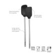 Picture of Flex-Core® Stainless Steel Handled Mini Spatula & Spoonula - Black