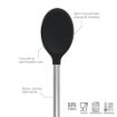 Picture of Silicone Mixing Spoon with Stainless Steel Handle - Black