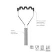 Picture of Silicone Potato Masher with Stainless Steel Handle - Black