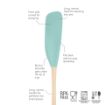 Picture of Flex-Core® Wood Handled Jar Scraper Spatula - Light Aqua