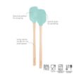 Picture of Flex-Core® Wood Handled Mini Spatula & Spoonula with Silicone Head - Light Aqua