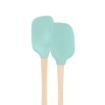 Picture of Flex-Core® Wood Handled Mini Spatula & Spoonula with Silicone Head - Light Aqua