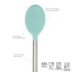 Picture of Silicone Mixing Spoon with Stainless Steel Handle - Light Aqua