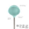 Picture of Silicone Ladle with Stainless Steel Handle -  Light Aqua