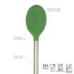 Picture of Silicone Mixing Spoon with Stainless Steel Handle - Pesto