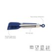 Picture of Mini Silicone Waffle Tongs - Deep Indigo