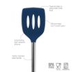 Picture of Silicone Slotted Turner with Stainless Steel Handle - Deep Indigo