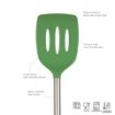 Picture of Silicone Slotted Turner with Stainless Steel Handle - Pesto