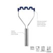 Picture of Silicone Potato Masher with Stainless Steel Handle - Deep Indigo