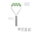 Picture of Silicone Potato Masher with Stainless Steel Handle - Pesto