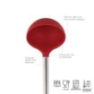 Picture of Silicone Ladle with Stainless Steel Handle - Cayenne