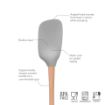 Picture of Flex-Core® Wood Handled Spoonula with Silicone Head - Oyster Gray