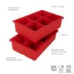 Picture of King Cube Ice Trays S/2 Candy Apple Red