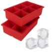 Picture of King Cube Ice Trays S/2 Candy Apple Red