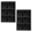 Picture of King Cube Ice Trays S/2 Charcoal